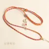 Corda para Pingente de Pescoço 2,5mm Cordão Ruyi Trançado à Mão Tingido em Degradê Cordão para Colar DIY Jade Hetian Ágata Cristal