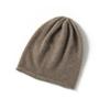 Outono e inverno Novo 100% cashmere chapéu masculino e feminino puro cashmere chapéu cor sólida all-match malha chapéu de pilha