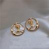 Pendientes de rosa con aguja de plata 925 para mujer, diseño de nicho, con sentido de Internet, pendientes explosivos de celebridades, pendientes elegantes de lujo ligeros avanzados, venta al por mayor