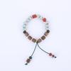 Fornecimento de fábrica pulseira de cerâmica novo estilo étnico retrô chinês pulseira elástica pulseira antiga feminina dobrada de círculo duplo