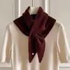 Cachecol com Furos Xale Cachecol Triângulo 100% Lã Pequeno Cachecol de Lã Roupa Externa Feminina Outono e Inverno Estilo Coreano Pequeno Cachecol Protetor de Pescoço