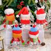 Suministros decorativos navideños, tarro de dulces transparente para Nochebuena, caja de regalo para ancianos, muñeco de nieve y ciervo para novias y niños.