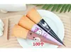 Cono para Helado Cono Crujiente Rollo de Huevo Waffle Cáscara de Helado Crujiente Barril Crujiente Cono Mediano 400