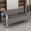 Barbería Peluquería Silla de Espera Tienda de Ropa de Belleza Área de Descanso Sofá de Acero Inoxidable Chapado en Oro Banco de Sala de Espera