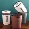 Cubo de basura doméstico para baño, cocina, dormitorio, sala de estar, uso creativo en oficina, cesta simple para papel higiénico de clasificación