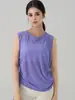 Top deportivo de yoga semitransparente con sensación fresca, chaleco cubridor de secado rápido para mujer, impresionante ropa de entrenamiento para Pilates