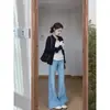 Cárdigan de punto retro con cremallera estilo coreano para mujer, adecuado para primavera, otoño e invierno, con cuello alto, corte holgado, longitud corta, top tipo chaqueta suéter suave y versátil