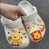 Oso Miel Papas Fritas Hamburguesa Crocs Zapatos Accesorios DIY Lindos para Chicas Charms para Zapatos Accesorios de Decoración 3D para Zapatos