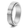 Anillo Estilo Chino para Hombre Personalizado Chapado en Negro Estilo Neutro Joyería de Nicho Acero de Titanio Anillo Giratorio Accesorios de Joyería Venta al por Mayor