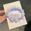 Anillo para el Pelo Transparente Hielo Mariposa Colorido Anillo para el Pelo Intestino Delgado Super Hada Banda Elástica Doble Cola de Caballo Cuerda Elástica Alta Accesorios para el Cabello