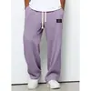 Pantalones transpirables de marca europea y americana para hombre, de temporada primavera-otoño, estilo moderno, corte holgado, pierna recta, joggers deportivos casuales de pierna ancha