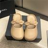 Baotou chinelos mulheres ao ar livre 2024 verão novo laço sandálias fundo macio simples sapatos femininos interior antiderrapante