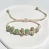 Pulsera de Cerámica Jingdezhen Nueva Pulsera de Cerámica Estilo Chino Joyería Hecha a Mano Cuerda Estilo Tíbet Puesto de Pulseras Jingdezhen