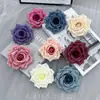Flores Artificiales, Cabezas de Rosa Hechas a Mano, Rosas Impresas en Seda, Ramilletes de Boda, Flores para Muñeca, Coronas de Flores, Flores Falsas al por Mayor, Flores Artificiales