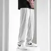 Pantalones Casuales de Seda de Hielo Transfronterizos para Hombre, Verano Ultradelgados Deportivos de Secado Rápido Holgados de Caída Pierna Ancha Rectos Largos Pantalones Casuales