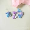 Estrela glitter oco em forma de pétalas três acessórios de acrílico diy hand-made brincos cocar atacado