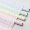 Huaxi Papel de Envoltura Grueso a Cuadros Bicolor para Flores Papel de Envoltura de Flores Frescas de Verano Ramo de Flores Flor Flor Material de Papel de Envoltura de Rosas