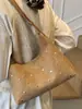 Bolsa de Ombro Casual Nova Inverno 2025 Moda Feminina Bolsa de Ombro/Axila com Pedras Strass Bolsa para o Dia a Dia