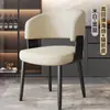 Sillas de comedor sencillas, adecuadas para uso doméstico, mesas de comedor y restaurantes; estilo de lujo ligero, con reposabrazos y respaldos, ideal para comedores, hoteles y salas de reuniones; sillas tapizadas de cuero