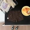 Pantalones básicos versátiles de estilo coreano para bebé, pantalones cortos finos de color liso para verano, pantalones casuales sueltos para salir.
