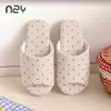 2026 New KT Cat Polka Dot Fabric Slippers for Women, Soft Sole, Non-Slip, Silent, Comfortable, Suitable for All Seasons, Flat Floor Shoes
