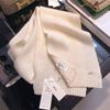Bufanda de Lana Pura para Mujer Invierno Color Sólido Versátil 2024 Nuevo Corea del Sur Bufanda Pequeña para Hombre Pareja