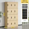 Armario para Empleados Dormitorio Armario de Ropa Armario de Acero Madera Granulada Baño Gabinete de Hierro Gabinete de Almacenamiento para Bolsa de Gimnasio con Cerradura