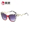 Moda Europea y Americana Montura Grande Fiesta Hip-Hop Diseño de Serpiente Gafas de Sol Personalizadas Protección Solar para Exteriores Vacaciones Gafas de Sol Transfronterizas