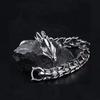 Pulsera Retro Desgastada Personalizada Grifo Dominante Dos Tonos Hip-Hop Punk Gótico