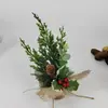 Decoración Navideña de Frutas Rojas Simuladas de 30 cm, Planta de Árbol de Navidad Simulada, Regalo de Navidad, Mini Adornos Navideños