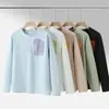 Camiseta de Manga Larga para Hombre de Secado Rápido para Exteriores con Cuello Redondo, Top Deportivo para Viajar al Trabajo, Ropa Casual y Entrenamiento de Running