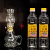 Lámpara de Queroseno Retro Anticuada Lámpara Tradicional de Aceite de Fuego Agua Linterna de Caballo de Vidrio para Exteriores Rurales Lámpara de Escritorio Lámpara de Queroseno para Templos