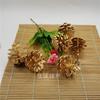 Piña de pino de simulación de plástico dorado piña de pino falsa de plástico accesorios para manualidades navideñas accesorios DIY 2-5 cm