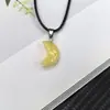 Pingente Lua Pequena Transfronteiriço 13*18mm Material Jade Pingente de Vidro Formato Crescente Colar DIY Acessórios de Joias Venda por Atacado
