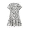 Amazon 2024 Verano Transfronterizo Europeo y Americano para Mujer Vestido de Manga Corta con Cuello Redondo Estampado Floral Falda Mujer M56777