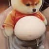 Adorno Colgante de Acrílico Lindo Creativo Juguete para Aliviar el Estrés Llavero Shiba Inu Gordito
