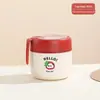 Tigela de Isolamento de Inverno Personalizada em Aço Inoxidável 304 Mini Marmita de Camada Única Trabalhador de Escritório Corda Isolamento à Prova de Vazamento Copo para Mingau
