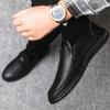 Comercio exterior al por mayor primavera 2025 nueva moda casual versátiles zapatos de cuero para hombre suela de gel cuero completamente suave zapatos de hombre