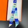 Bufanda de corbata estampada delgada de nuevo estilo para mujer, bufanda larga estrecha de seda estilo coreano para combinar con camisas, accesorio envolvente de moda
