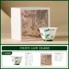 Taza de Té de Cerámica Verde Bambú Pintada a Mano, Taza de Maestro, Taza Individual, Recipiente de Té de Gama Alta, Uso Personal, Exquisita Taza de Degustación