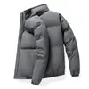 26 estilos de chaquetas acolchadas de invierno de moda para hombre, abrigos acolchados de algodón, cuello alto, marca de moda, ropa exterior holgada acolchada de algodón, talla grande
