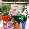 Mar de Flores de Vientiane Caixa Portátil Veludo Presente de Casamento para Melhor Amiga Madrinha Lembrança Moda Caixa de Embalagem Criativa Caixa de Presente Acompanhante