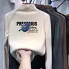 Camiseta de manga comprida para meninos, novo estilo outono/inverno 2026, gola alta, para crianças maiores, camada interna com forro de fleece, camiseta básica infantil
