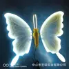 Lâmpada Decorativa de Inseto Simulação de Borboleta Dinâmica ao Ar Livre Parque Praça Ponto Cênico Iluminação Borboleta Luminosa Paisagem Lâmpada de Gramado