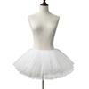 Saia de Bolo Puffy Doce Branco Puro Desejo Cintura Alta Pequena Afinando Renda Ballet Cintura Solta Meia Saia