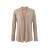 Cárdigan sólido sin botones para mujer, verano, tencel, largo medio, delgado, manga larga, protección solar, camisa para aire acondicionado