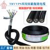 Cadena portacables trenzada blindada PUR-TRVVPS0.15/0.2/0.3 con cable flexible con funda de poliuretano cuadrado