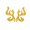 Brincos de chifre de design personalizado de alta qualidade estilo europeu e americano transfronteiriço aço titânio banhados a ouro 18K brincos de moda versáteis