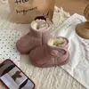 Botas de Neve Infantis, Sapatos de Inverno para Bebê, Sapatos de Algodão Quente de Veludo para Crianças, Sapatos Impermeáveis Antiderrapantes para Meninas, Botas de Algodão para Meninos