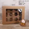 Empaque para hornear 2 4612 mayoreo caja Maffen piel de vaca caja de papel para cupcake caja para tarta de huevo caja de embalaje para nieve Mei Niang